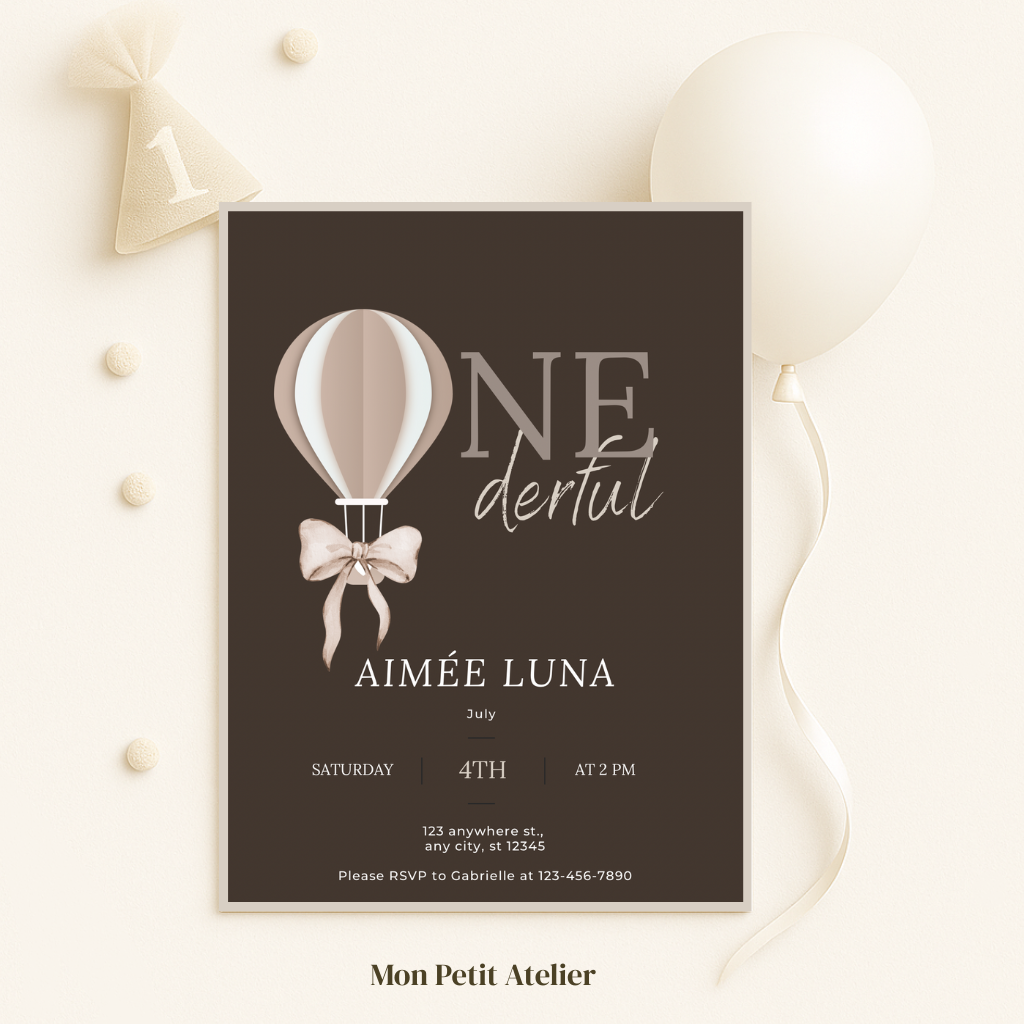 Onderful chocolat brown | uitnodiging