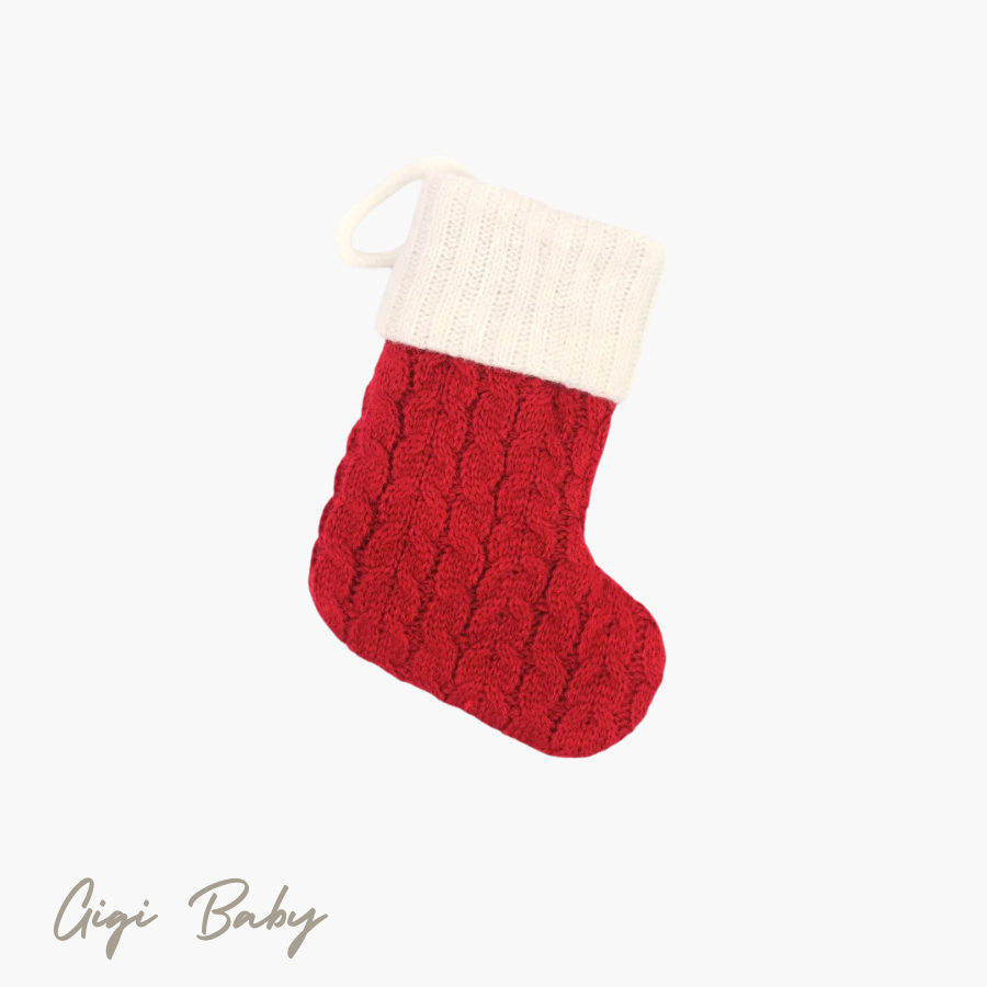 Eerste kerst sokje met letter