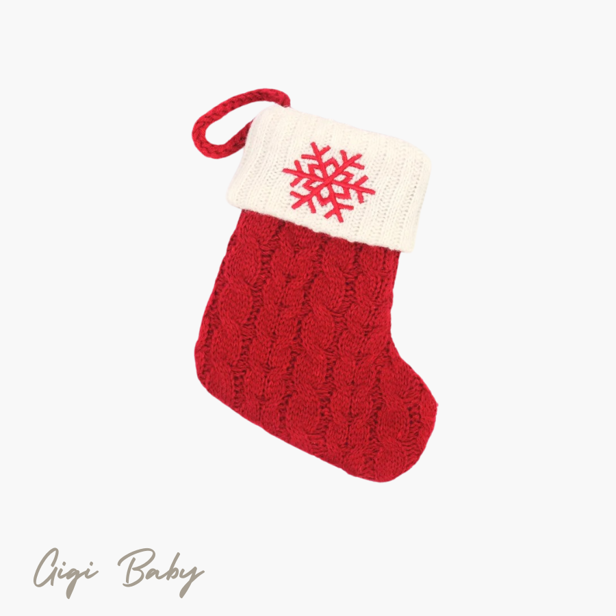 Eerste kerst sokje met letter
