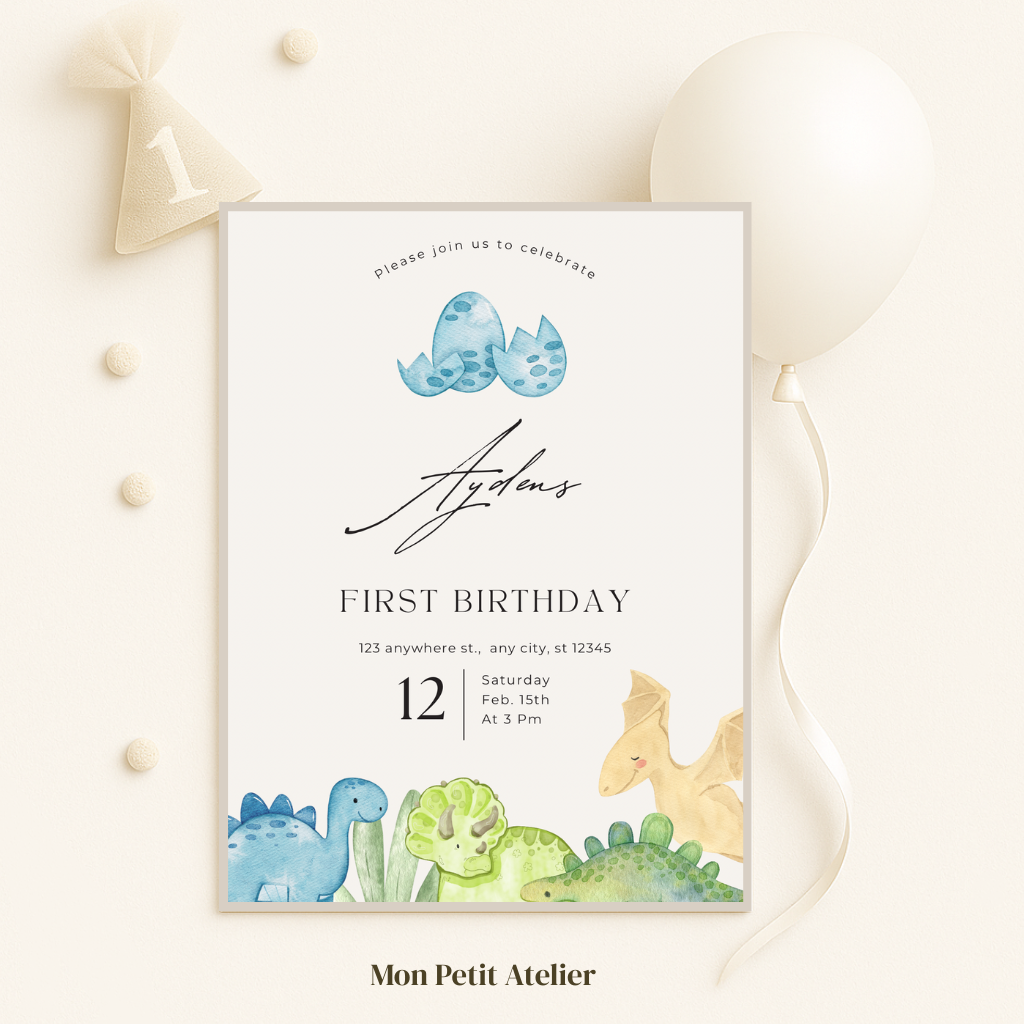 Dino feestje | uitnodiging