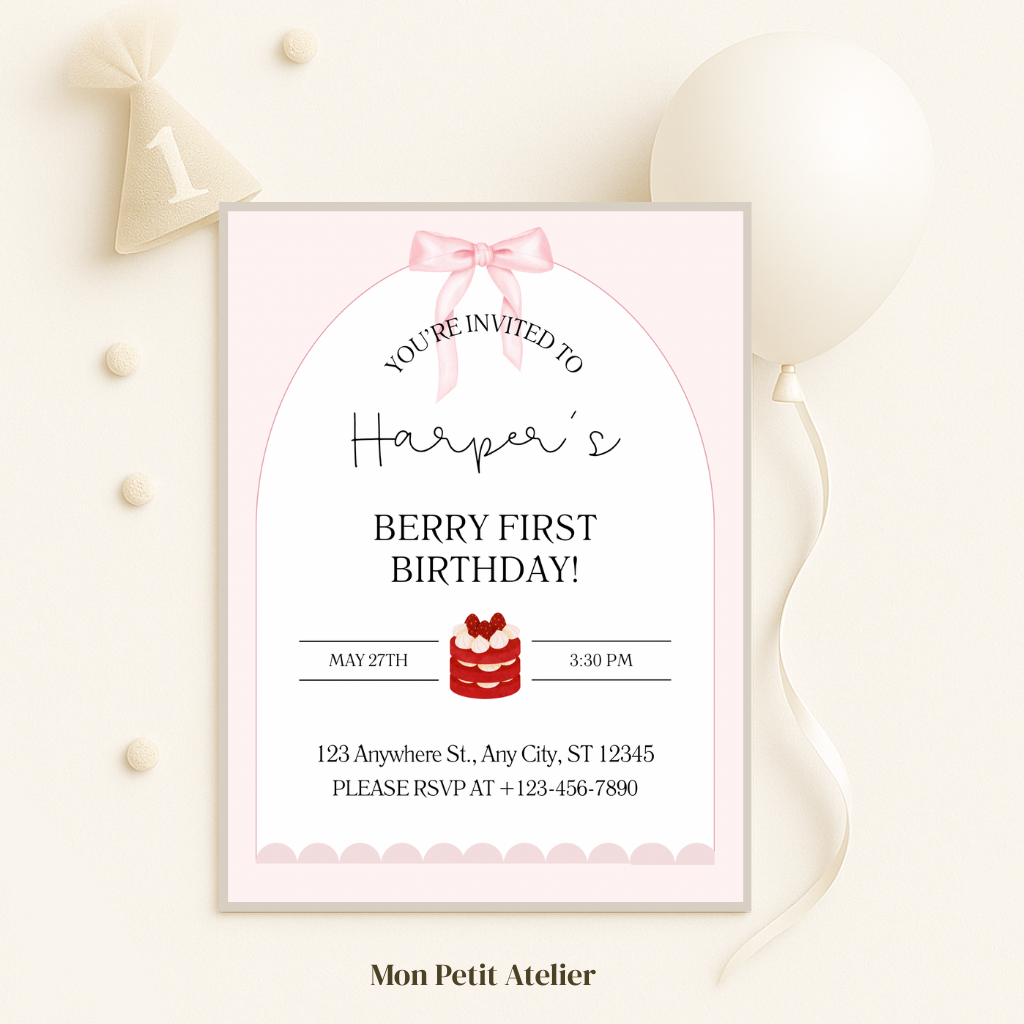 Berry First Birthday | uitnodiging