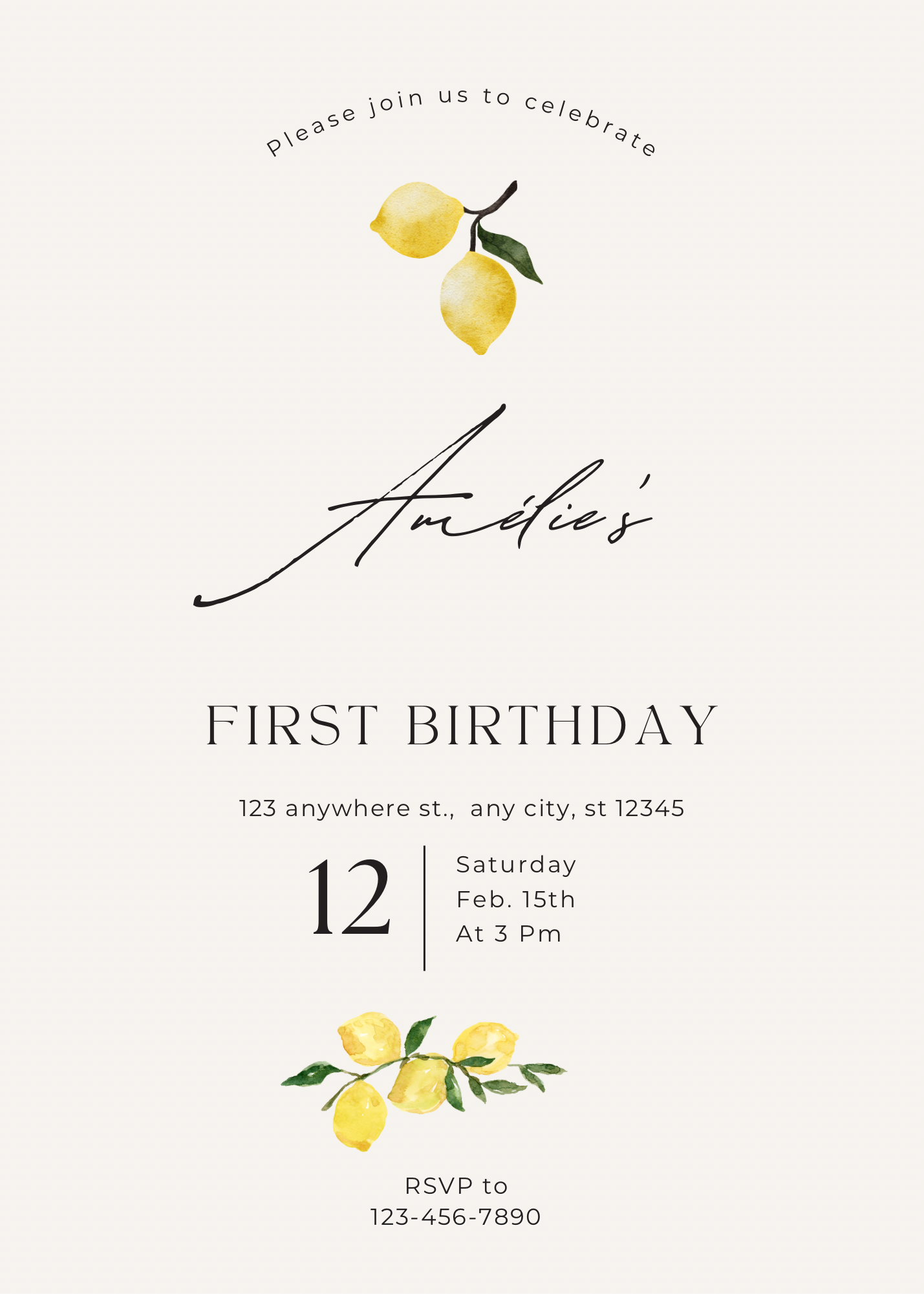 Amalfi lemon | uitnodiging