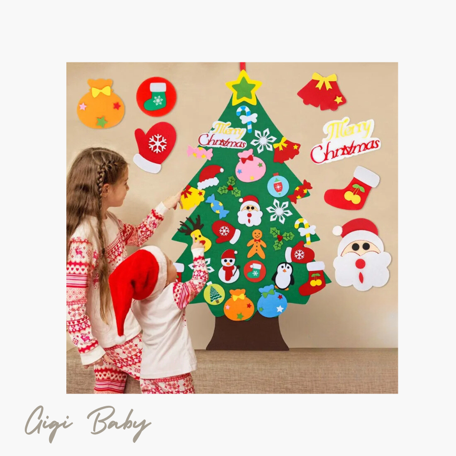 DIY Vilten Kerstboom met lichtjes