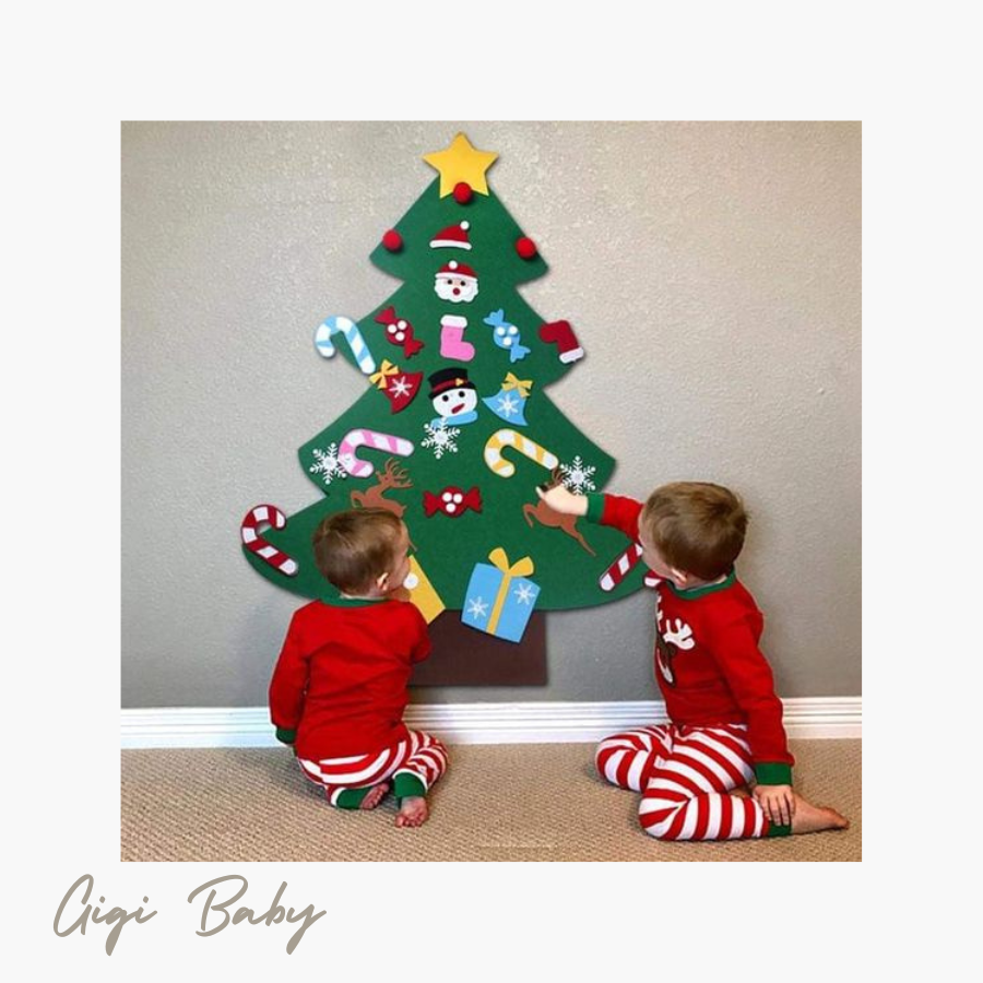 DIY Vilten Kerstboom met lichtjes