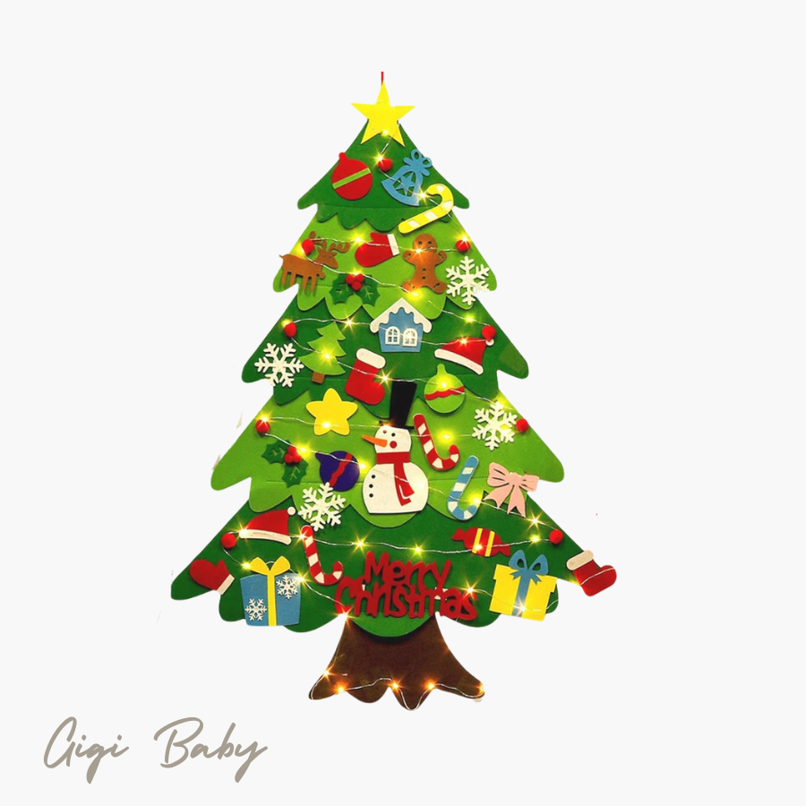 DIY Vilten Kerstboom met lichtjes