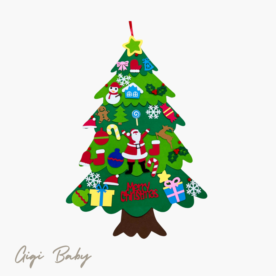 DIY Vilten Kerstboom met lichtjes