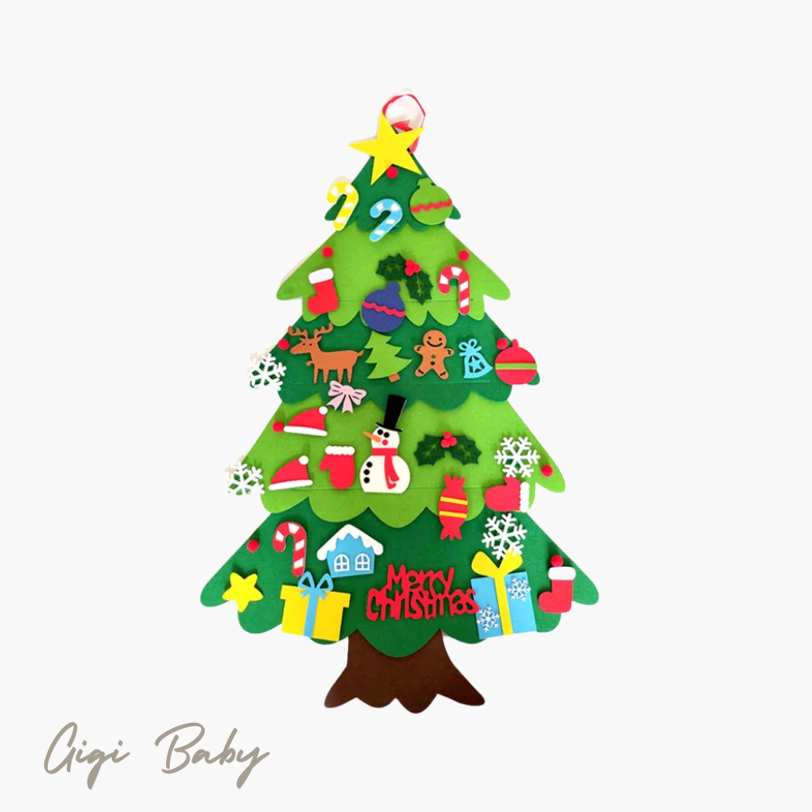 DIY Vilten Kerstboom met lichtjes