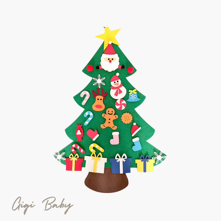 DIY Vilten Kerstboom met lichtjes
