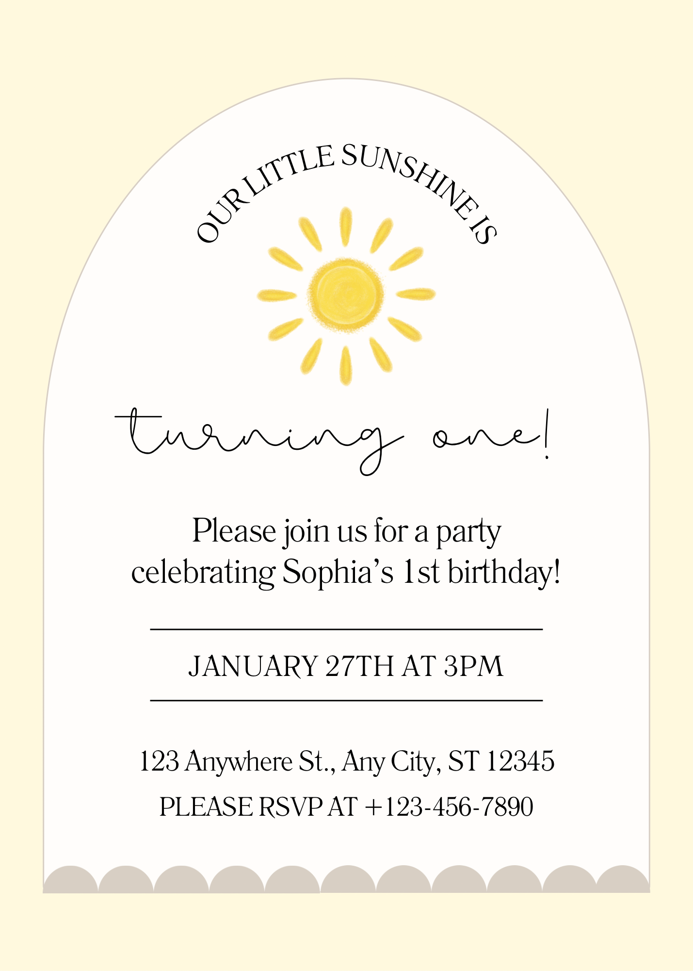 Our Sunshine | uitnodiging