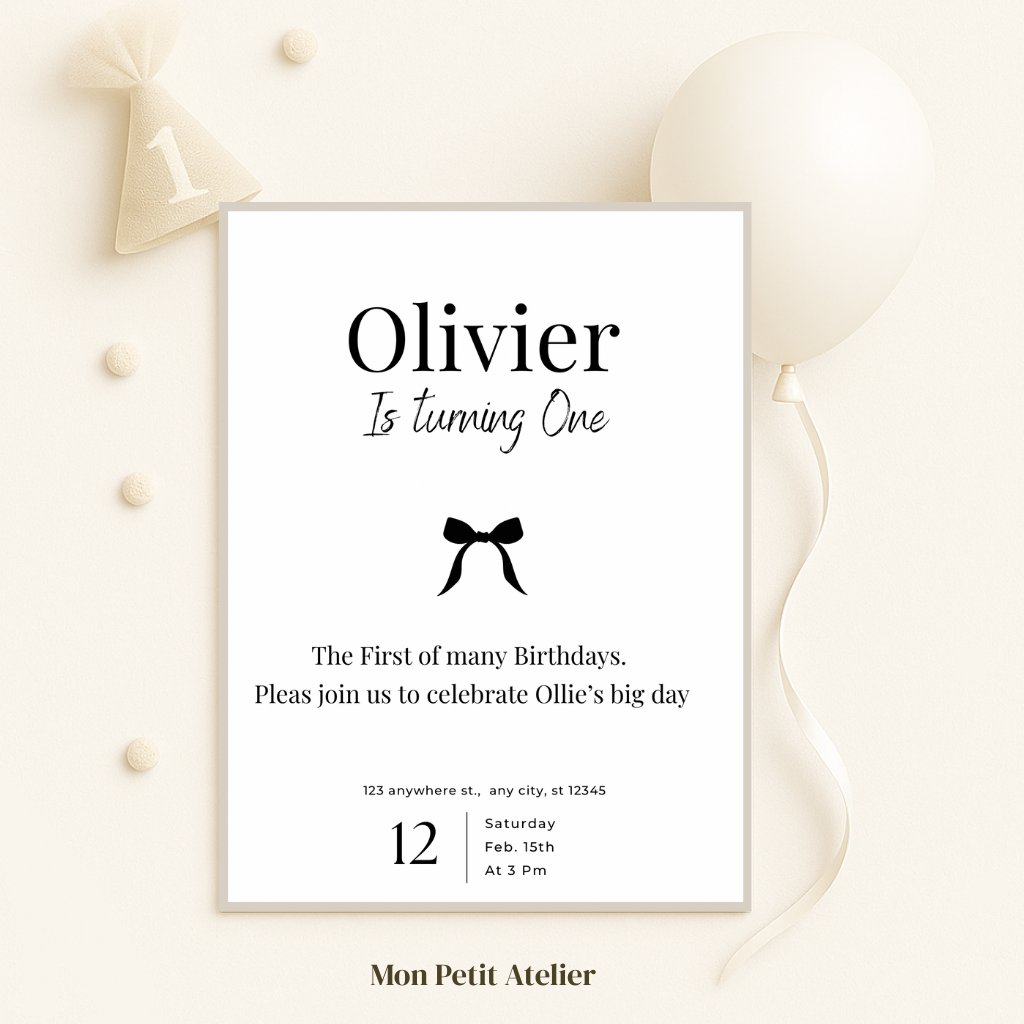 Little black bow | uitnodiging