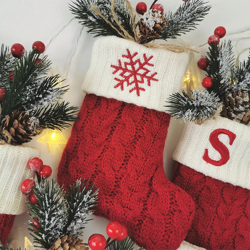 Eerste kerst sokje met letter