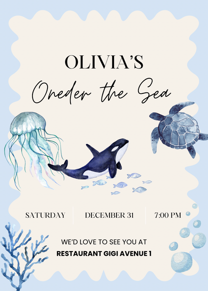 Oneder the sea | uitnodiging