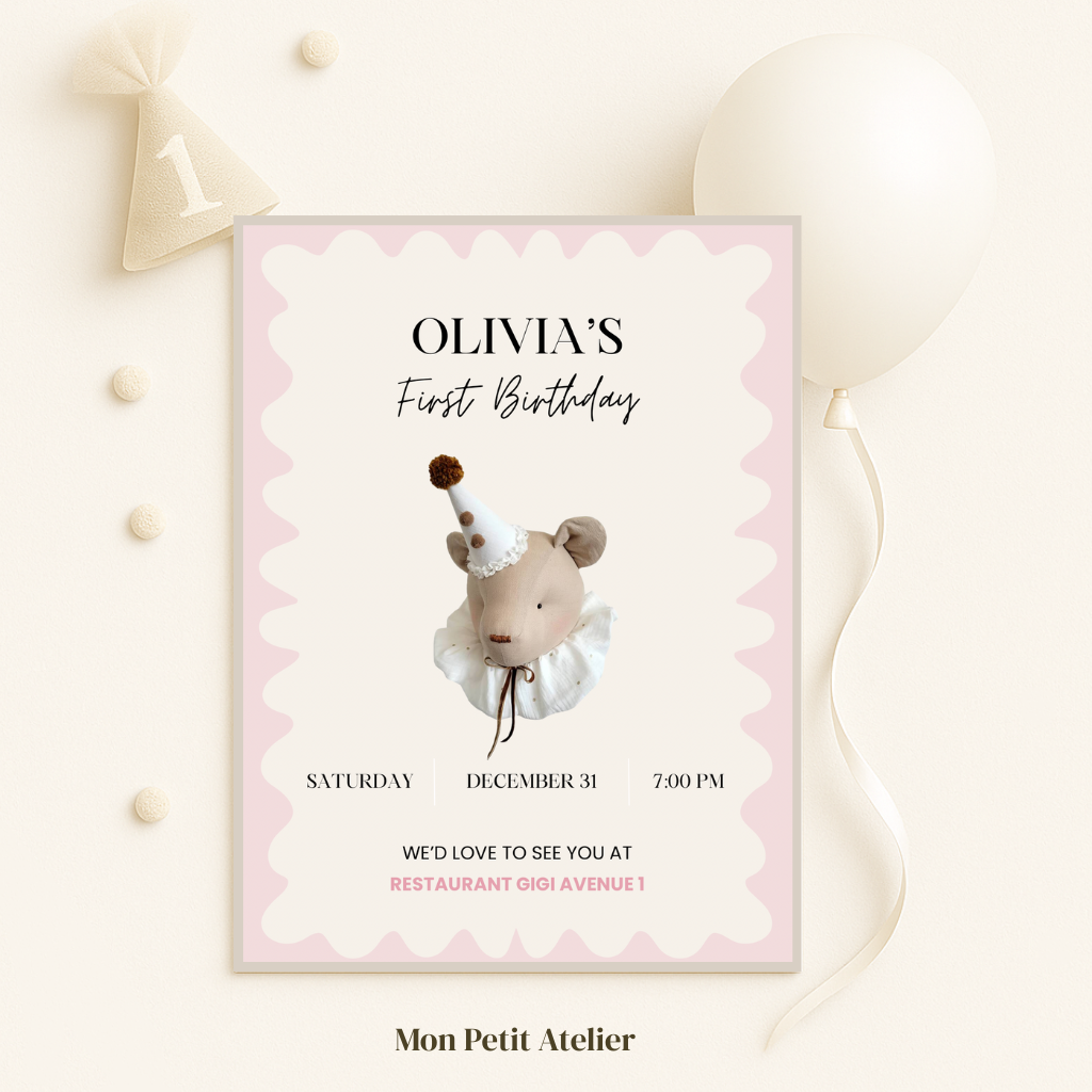 Taart met strikjes | uitnodiging