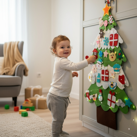 DIY Vilten Kerstboom met lichtjes