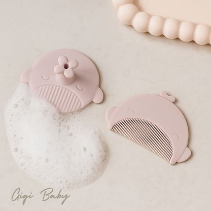Zachte siliconen babyborstel & kam