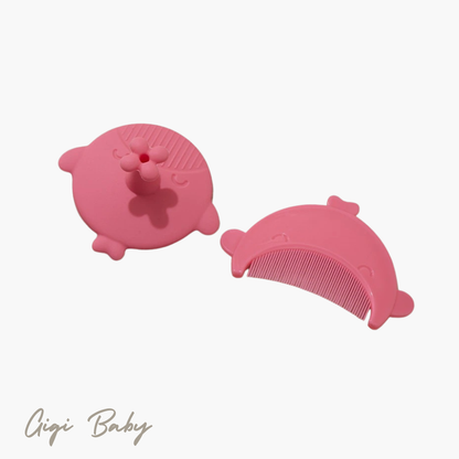 Zachte siliconen babyborstel & kam