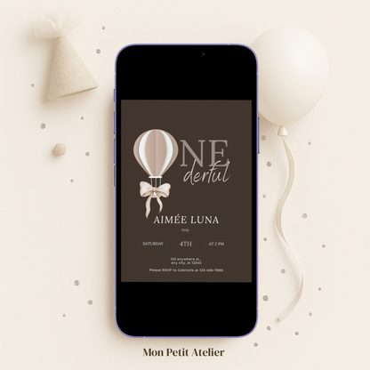 Onderful chocolat brown | uitnodiging