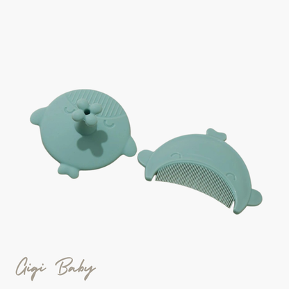 Zachte siliconen babyborstel & kam