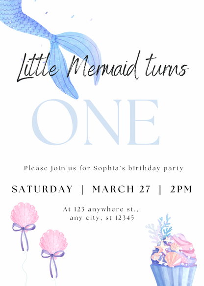 Little Mermaid | uitnodiging