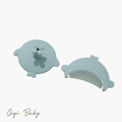 Zachte siliconen babyborstel & kam