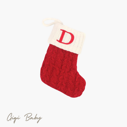 Eerste kerst sokje met letter
