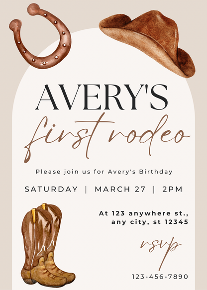 First Rodeo | uitnodiging