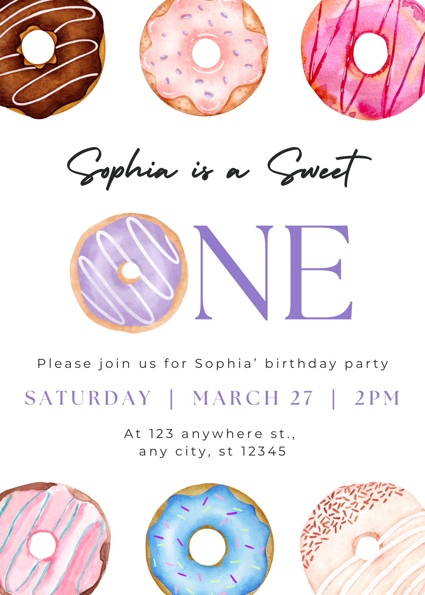 Sweet One Donuts | uitnodiging