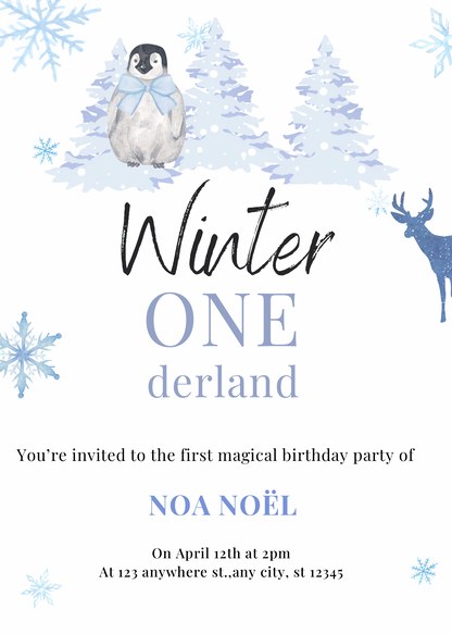 Winter Onederland | uitnodiging