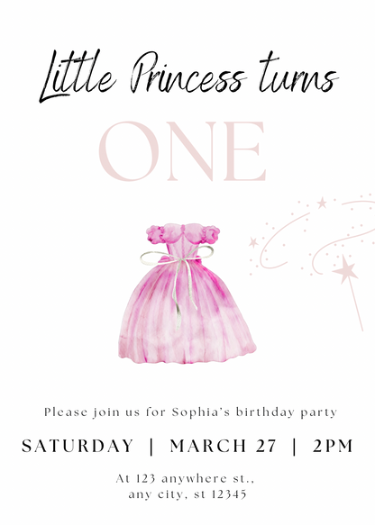 Little princess | uitnodiging