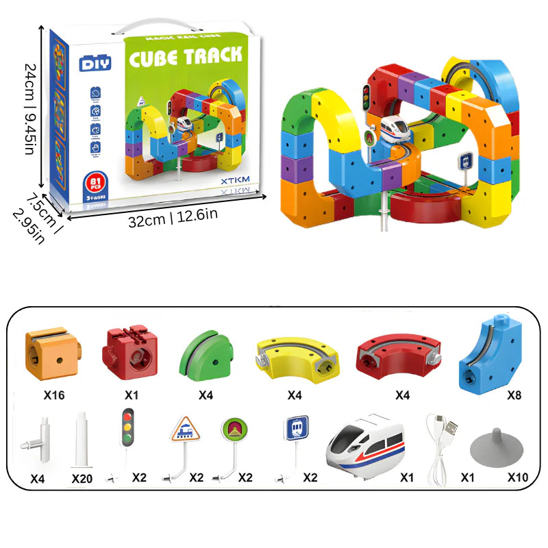 Cube Track – 3D Trein STEM speelgoed