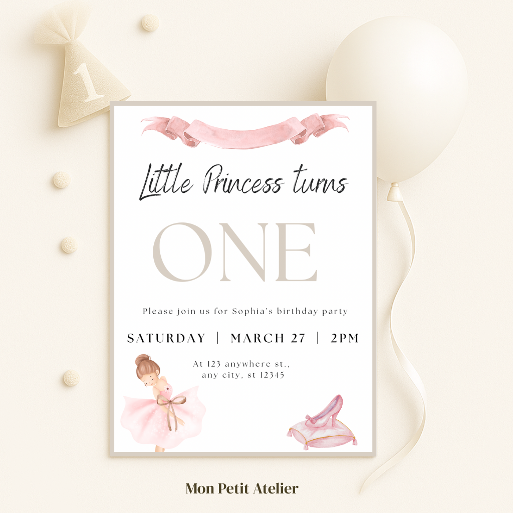 Princess turns one | uitnodiging