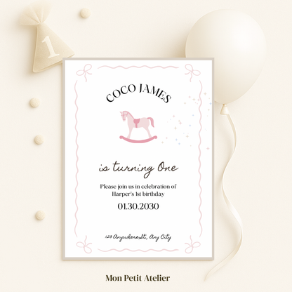 Nostalgie paardje | uitnodiging