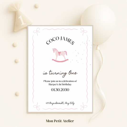 Nostalgie paardje | uitnodiging