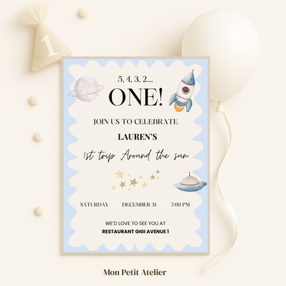 1st trip around the sun | uitnodiging