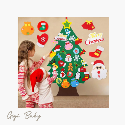 DIY Vilten Kerstboom met lichtjes