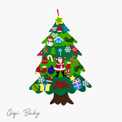 DIY Vilten Kerstboom met lichtjes