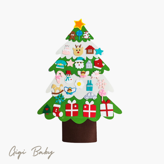 DIY Vilten Kerstboom met lichtjes