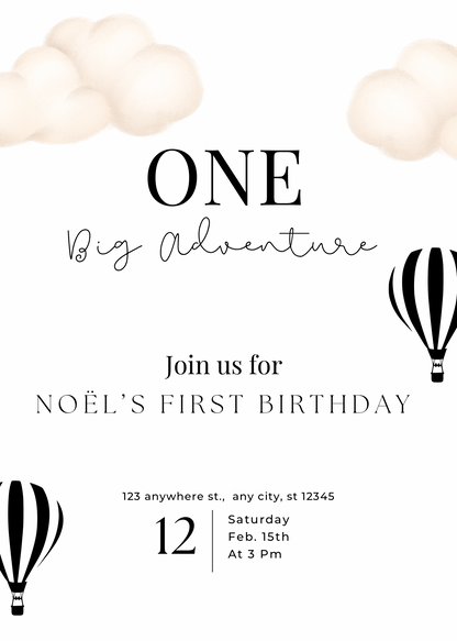 One Big Adventure nude | uitnodiging