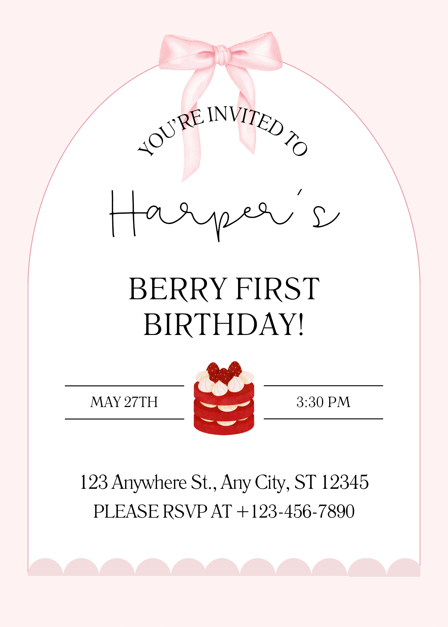 Berry First Birthday | uitnodiging