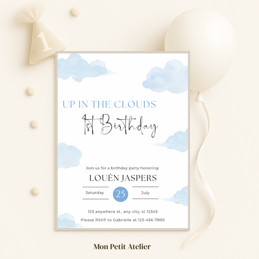 Up in the clouds | uitnodiging